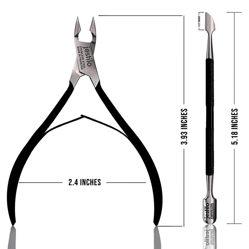 Jestilo Cuticle Remover Tool Set with Cuticle Cutter and Cuticle