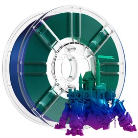 Silk PLA 3D Printing Filament, PLA Filament 1.75mm Dimensional Accuracy +/- 0.02mm, 3D Printer Gradient Pla Filament 1KG/2.2lb Compatible with 3D Printer and 3D Pen(Red Blue Green)