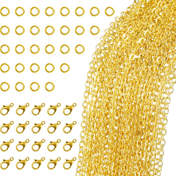 33 Foot Gold Plated Link Chain Necklace with 30 Jump