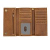 Genuine Leather Long Wallet for Men, Trifold & Checkbook, RFID