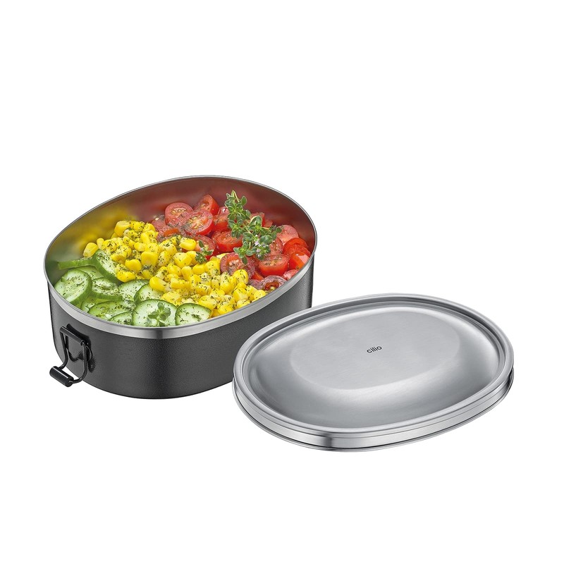 cilio Monte Lunch Box in Various Sizes and Colours (Black,