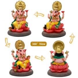 Ganesha Statue Indian Gifts Item - 6.8" Hindu God Lord Ganesh Ganpati Idol for Indian Home Office Altar Mandir India Temple Pooja Item Meditation Yoga Room Spiritual Decor Diwali Puja Gifts