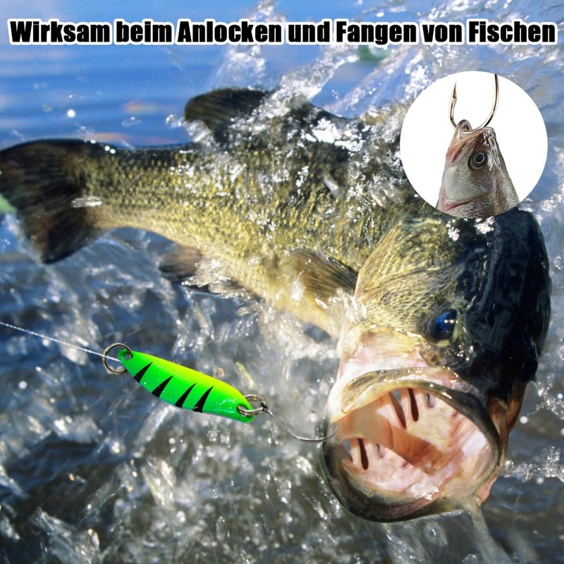 mizikuu 43 Stück Fishing Forellen Spoon, 2.0-3.5g Trout Fishing Spoon