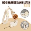 UOSIA Cotton Dog Harness Leash Set Soft Adjustable No Choke