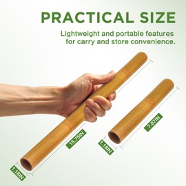 OnVisit Bamboo Massage Sticks,4PCS Hollow Bamboo Therapy Come with One Storage Bag, Maderoterapia Bamboo Therapy Massage Set for Body Shaping/Relax Muscles/Guasha/Full Body Massage Home Use