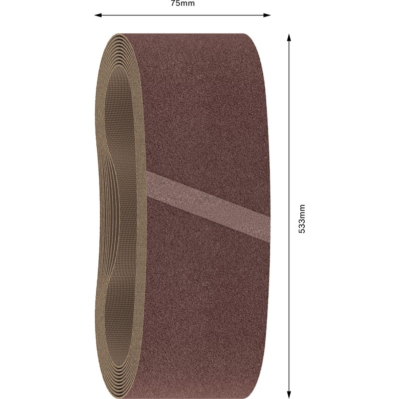 Bosch 2608606084 Sanding Belts75x533 G150, Red, 150 Grit, Set of