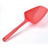 Kitchen Red Nylon Strainer, Scoop Colander, Skimmer Spoon with Long