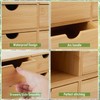 Bamboo Desk Organizer 4 Drawers, Countertop Organizer with Drawers Makeup