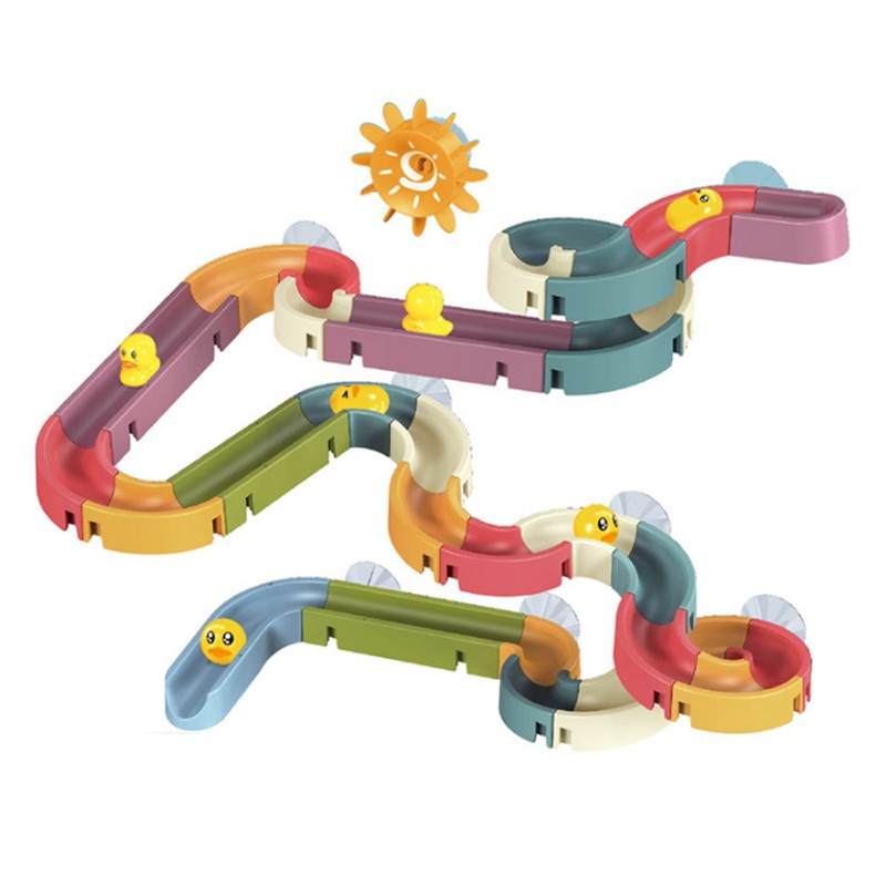 Shower Track Toy Cute Duckling Baby Bath Track Slide Toys