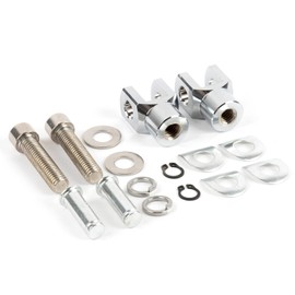 PSLER Rear Passenger Foot Pegs Support Mount Motorcycle Footrest Clevis Kits for Softail FXST Low Rider Sport Glide Dyna FXR FX, Chrome