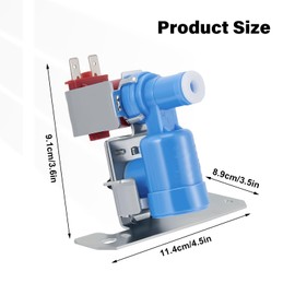WR57X10033 WR57X10034 Refrigerator Water Inlet Valve Replacement Compatible with GE Hotpoint Kenmore, 1/4" Water Inlet Ice Maker Water Valve Replaces AP3189335, PS304375, WR57X110, WR57X95, WR57X93