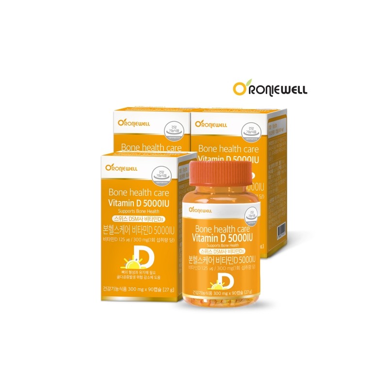Ronniwell Bone Healthcare Vitamin D 5000IU 300mg 90 Capsules /
