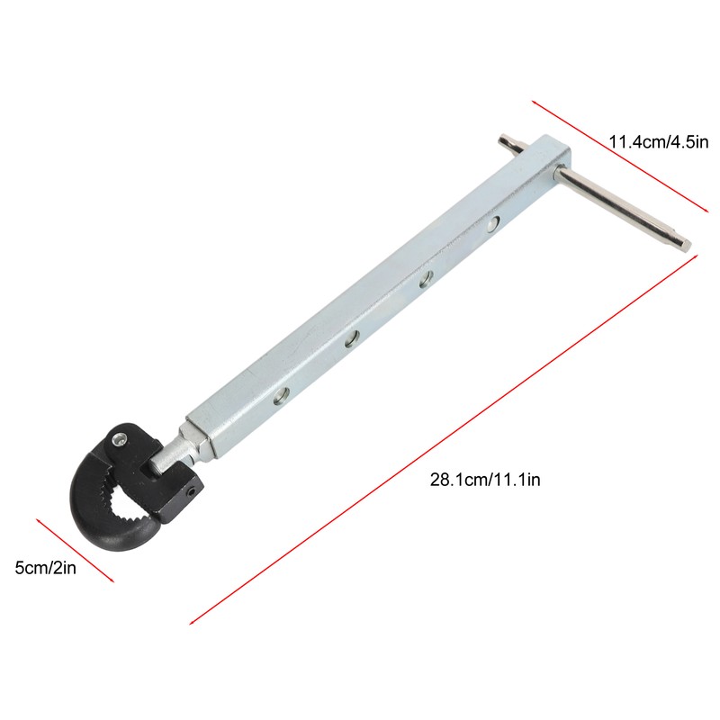 Telescoping Basin Wrench Stainless Steel Multifunctional Jaw Plumber Wrench for