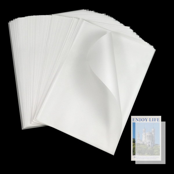 Pack of 100 Tracing Paper 50 g/m², Suofuolef A4 210