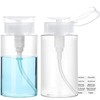 Push Down Pump Dispenser, 6.8oz Clear Pump Bottles with Alcohol,