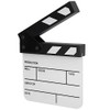 Mini Acrylic Waterproof Clap Board Director Scene Clapperboard TV Movie Action Board Film Cut Prop with Pen for Shoot Props/Advertisement/Home Decoration/Cosplay/Background(Black+White Whiteboard)