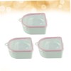 Ipetboom 3pcs Art Manicure Care Soak Bowls Two Layer Care