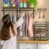 Laundry Room Shelves Wall Mounted with Wire Baskets, Over the