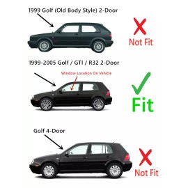 NAGD Fit 99-05 Volkswagen GTI Golf R32 2-Door Driver Left Side Door Window Glass