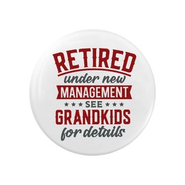EMUWORKS Retirement See Grandkids Badges - Thank You Gifts for Men, Ideal Funny Leaving Presents & Perfect Retirement Decorations; Great Motivational Gifts from Wife, Colleagues, Size 2 in