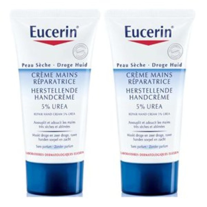 Eucerin Repairing Hand Cream 5% Urea, 2 x 75 ml