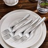 KEAWELL Premium 4-Piece 7.6" Louis Hammered Salad Fork Set, 18/10