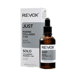 REVOX B77 - Just Marine Collagen  HA, 30 ml, Colgeno Marino y cido Hialurnico, Solucin de Algas para Rostro y Cuello, Hidratacin Intensa y Duradera,  