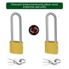 Mesybveo Pack of 2 Padlocks, 32 mm Padlock, Long Shackle