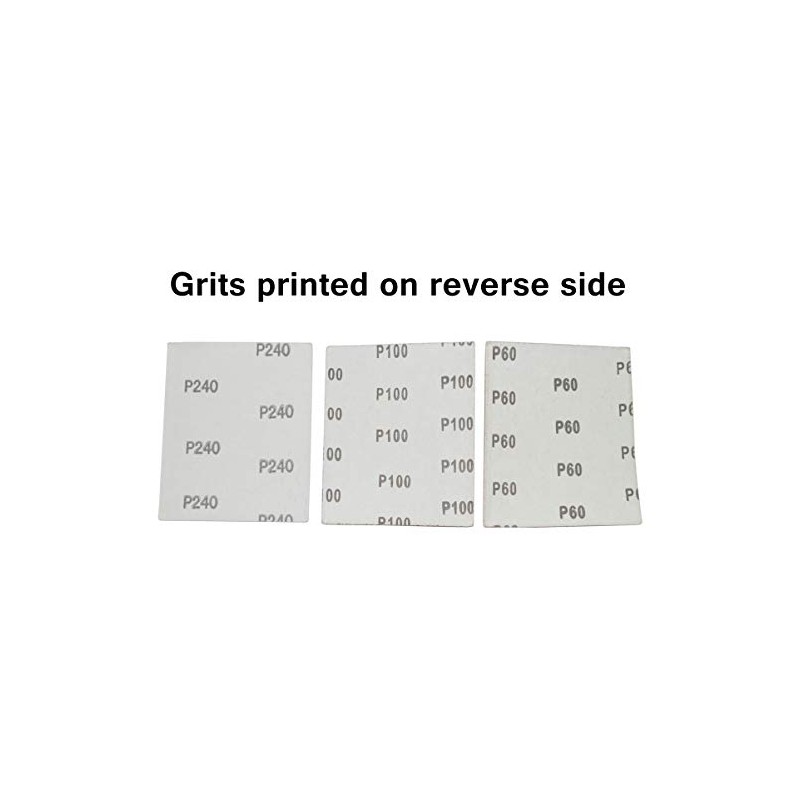 60 Sandpaper 1/4 Sheets for Palm Sanders - Includes 20
