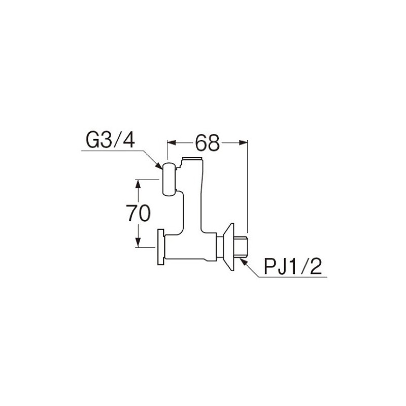 SANEI U3-80X-70 Benley Eccentric Tube with Drain