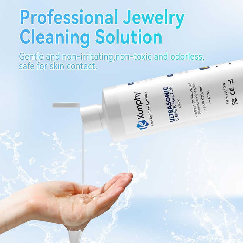 kunphy Sonic Jewelry Cleaner - Effective Solution for Cleaning Gold,