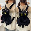 1 Piece Black Cat Bag, Cute Plush Backpack, Creative and