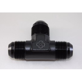 Fasster X370 6/6/6AN Male Flare -6/-6/-6 T Junction Adapter Fitting Aluminum BLACK