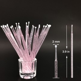 ZYIGYI 1000 Pcs Disposable Micro Cotton Swabs, Microswabs Applicator Brush for Eyelash Extension, Lips Mascara Wands Pink