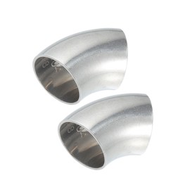 Motoforti OD 1" 45 Degree Mandrel Bend Exhaust Elbow Pipe SS304 Stainless Steel Bend Tube 20GA /.036" Wall Thickness Exhaust Piping for Car Exhaust Pipe Elbow Modified 2pcs Long-lasting