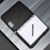 Laelr Zippered Portfolio 3 Ring Binder with 8 Pockes, Leather