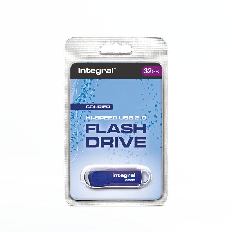 Integral 32GB USB 2.0 Flash Drive Courier Blue