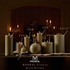 MOZEAL 4" x 10" Extra-Large Sage Pillar Candles (Set of