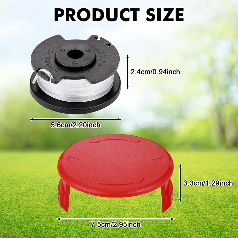 Zocipro Pack of 4 Nylon Replacement Thread Spools, Grass Trimmer