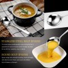 4 Pieces Soup Spoons Serving Spoon Stainless Steel Round Spoons