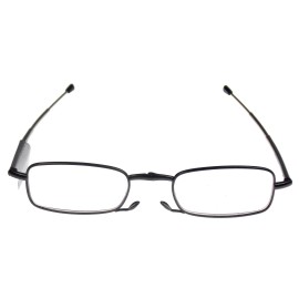 Foster Grant Microvision Folding Reader +2.50 Magnetic Case Retractable Temples