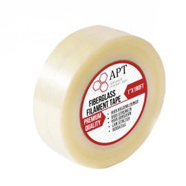 APT Heavy Duty Monodirectional Fiberglass Reinforced Filament Tape, Strapping Tape, Packing Tape, Bundling Tape, Box Sealing Tape (1" x 180 ft)