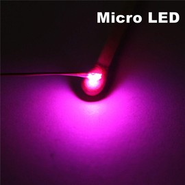 Bowerful 50pcs Pre-soldered Micro Litz Wired Leads Pink SMD Led 0603 + Muti-Resistor New