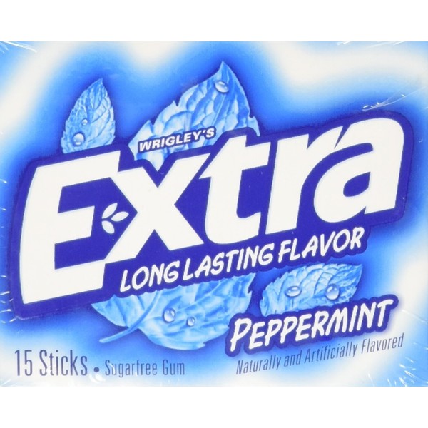 Wrigleys Extra Gum Peppermint (Pack of 10), Assorted