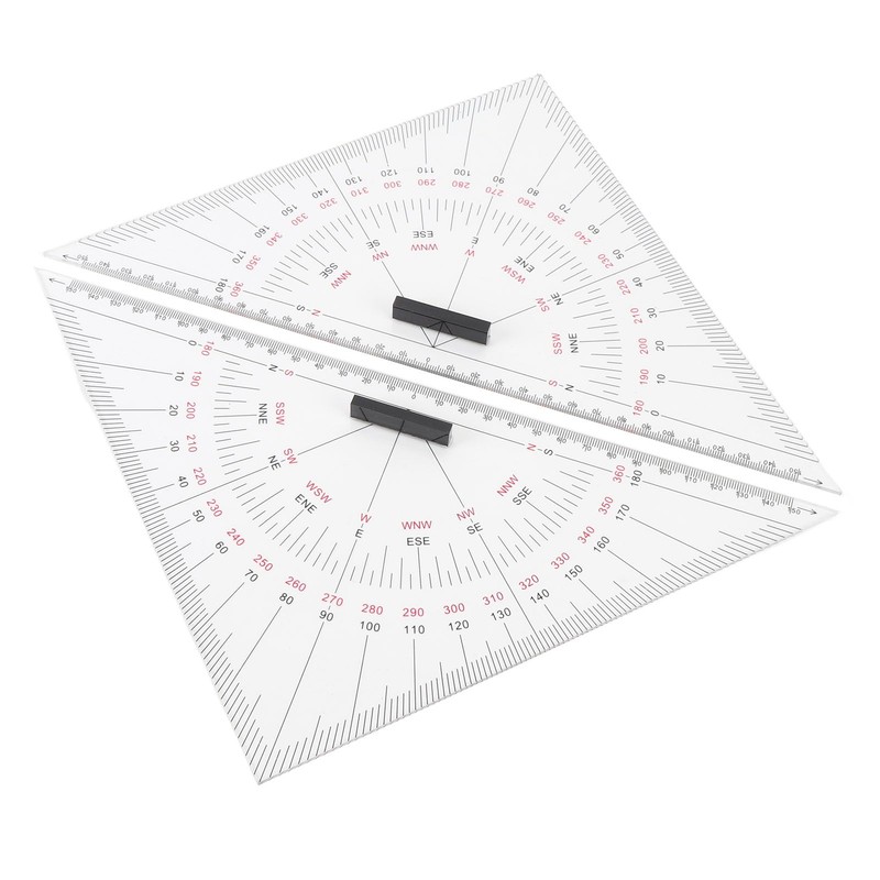 Acrylic Marine Triangle Clear Isosceles Triangle Ruler, Chart Drawing Triangle