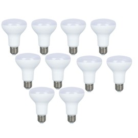 10 Pack BR20 LED Bulb, Super Bright LED Dimmable BR20 50 Watt 60W Replacement 7W 8W Floodlight LED Bulbs Medium Base (E26) R20 Home Ceiling Lights (Daylight White 6000K)