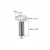sourcing map Square Head Bolt, 10pcs M5x12mm Fully Thread 304