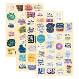 100pcs Inspirational Stickers Pack, Colourful Motivational Stickers for Scrapbooking, Teacher Prizes for Kids, Ideal Laptop and Journal Decoration