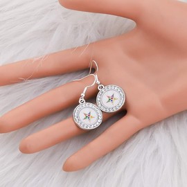 SEIRAA Sorority Women Gift Sorority Symbol Hook Earrings Sorority Charm Bracelet for Her (earring)