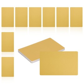 MECCANIXITY 25Pcs Metal Business Card Blanks,1/64" Thick 3.4x2" Gold Aluminum Laser Engraving Materials Unique Cards for DIY Name Cards,Credit,Luggage Tags